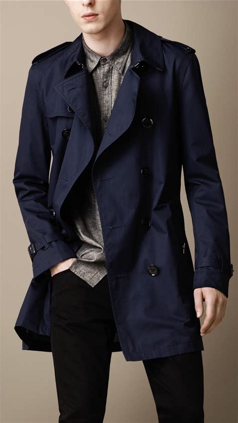 burberry trench coat long blue|burberry long trench coat men.